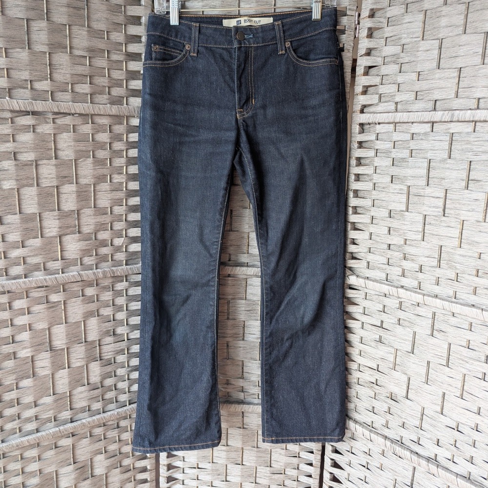 Vtg Y2K Gap Jeans Dark Indigo Bootcut Stretch Denim Womens Sz 2 Ankle Classic